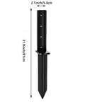 Heavy Duty Fence Post Repair Kit With Solid Steel Anchor, 2.1-inch width, 31.9-inch length, for straightening leaning 4x4 wood posts.