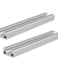 Two Pack 280mm Aluminum Extrusion Profile 10x20mm 10 Series T Slot European Standard Anodized Silver Rail Frame for CNC DIY projects