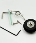 Tail Wheel Bracket DIY Assembly Kit for RC Planes and Helicopters, Lightweight 25mm Foam Wheel, 2mm Wire Diameter