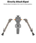 Lightweight Aluminum Rifle Bipod 7.5 To 9 Inches For M Lok Attachment Direct Mount No Adapter Required Adjustable Shooting Rest