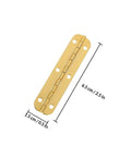 10Pcs Miniature Piano Hinges Heavy Duty For Jewelry Boxes And Wood Crafts Small Folding Door Hinges dimensions shown