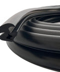 Close-up of Top Notch EPDM Dense Rubber Window Seal Gasket For Stationary Windows And Windshields, All Weather Stripping Fits 1/4 In Glass