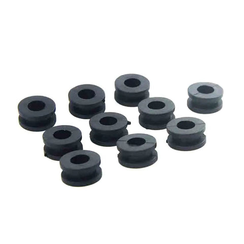 10Pcs Black Motorcycle Side Cover Grommets Kit For Fairings And Panels Slick Rubber Gasket Seals For 600RR 600F F4i 250R 125R And More Easy Install Snug Fit Prevent Rubbing, black rubber set