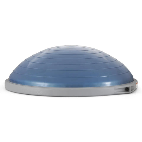 Side view of Half Ball Balance Trainer 26 Inch Pro Stability Dome For Home Gym Cardio And Strength Training, shown in blue with gray base.