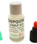 Liquid Flux No Clean For Soldering Electronics In A 15 Milliliter Squeeze Bottle With Tip shown with cap and needle tip
