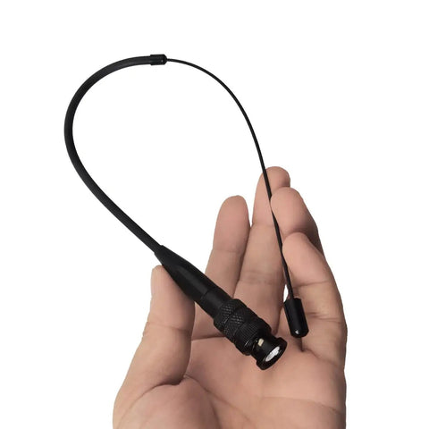 Dual Band Telescopic Soft Antenna For VHF UHF 2M 70CM With BNC Connector Adjustable 8 To 14 Inch Length in hand