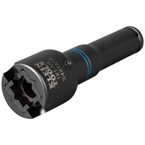 Six In One Impact Socket Set With SAE Wrench And Four Point Sockets 3/4 Inch 13/16 Inch 1 Inch And 1-1/8 Inch tool close-up