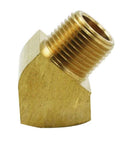 Brass 45 Degree Street Elbow Three Quarter Inch Male To Three Quarter Inch Female NPT Plumbing Fitting For Brass Copper Steel Aluminum Iron