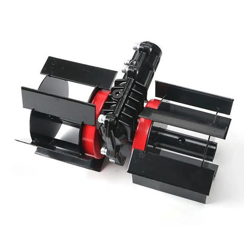 Rugged Heavy Duty Garden Tiller Cultivator Attachment With Metal Construction And Hoeing Furrowing Soil Loosening Wheels For Farming