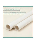 Two M20 Rigid Cable Conduit Pipes, 25mm diameter, white, featuring excellent insulation for indoor electrical wiring.