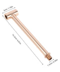 T Shaped Wall Lamp Accessory Kit With M10 Threaded Hollow Iron Tube For Commercial Spaces And Offices, Go To Pro Grade Lighting Fixture Stem That Resists Deformation And Keeps A Sleek Look., rose gold metal, 15.3cm x 3cm