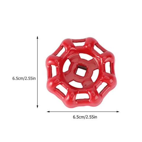 10 Pack Cast Iron Valve Hand Wheel Handles for water fittings, red circular design, 6.5cm diameter, easy open close