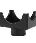 Beefy Heavy Duty Bottle Jack Axle Adapter For Dana 60 70 80 Axles, Steel Lift Saddle Attachment shown in black powder-coated steel