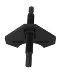 Universal Hub Removal Tool Kit component, showing threaded insert and remover plate for 5-8 lug hub assemblies on cars and trucks.