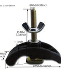 Six Pack CNC Arcuate Press Plate Clamps T Slot Hold Down Fixture Fastener for Milling Router with dimensions 85mm height.