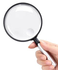 10X 30X Handheld Magnifying Glass For Reading And Close Work With 110mm PMMA Lens Lightweight ABS Frame large lens in hand