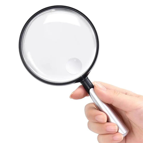 10X 30X Handheld Magnifying Glass For Reading And Close Work With 110mm PMMA Lens Lightweight ABS Frame large lens in hand