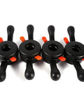 Pro Level Quick Release Wing Nut For Wheel Balancer And Tire Changer Tools 36 38 40 Mm black polyamide nuts with orange levers