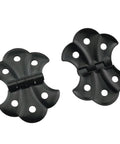 Antique Black Butterfly Hinge Set With 24 Screws For Cabinets Cupboards Doors And Small Furniture Boxes, showing heavy duty metal hinges