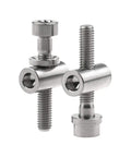 Titanium M5x30mm Bolt Nut Washer Set For Thomson Seatpost, 6Al/4V, includes 2 bolts, 2 nuts, 2 washers, silver, lightweight design