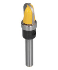 Rugged Round Nose Bit Made From Hardened Carbon Steel With PTFE Coating for CNC Desktop Cutting, 1/2 Inch Shank