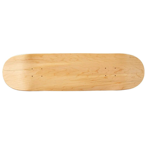 Blank Skateboard Deck With Premium 7-Ply Maple Construction, Natural Wood Finish, 7.63 Inch Wide Board Ready For Custom Graphics
