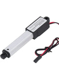 Top Shelf Heavy Duty L Shaped Electric Actuator With 50mm Stroke and Built In Limit Switch for smart home use, metallic finish.