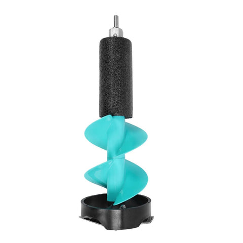 Cool 6 Inch Manual Ice Auger Drill With Floating Tube And Razor Sharp Nylon Bit For Easy Burrowing, razor sharp nylon bit and black floating tube design.