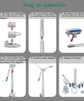 Assembly steps for Wind Turbine Toy Clockwork Generator Model STEM Science Kit For Kids And Makers with wind-up and real wind rotation.