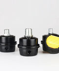 Three Eighths Inch Male Thread Air Compressor Silencer And Filter Metal Intake Muffler with yellow sound absorbing filter