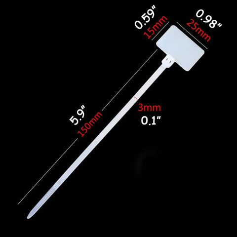 250 Pack 6 Inch Self Locking Nylon Cable Ties Multicolor For Wiring And Network Cables With Label Tag Area 1x0.6 Inches Angled Tail