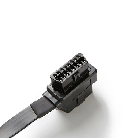 OBD II 16 Pin Splitter Extension Cable 1 Male To 2 Female Adapters 2 Ft 60 Cm No Shared Ground Wires Ultra Flat Low Profile Durable Flexible