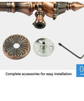 Retro European Style Sliding Door Handle for wood and glass doors, zinc alloy construction, bronze finish, install accessories visible