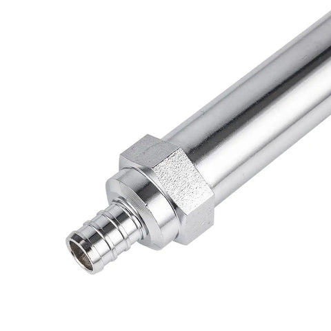 10 Inch Frost Proof Sillcock With Anti Siphon Design Lead Free Chrome Plated Brass Body One Half Inch Pex Crimp To Three Quarter Inch Hose Bibb