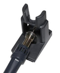 861DW 1000W Hot Air Rework Station with 3 Nozzles, heat gun in holder, close-up view