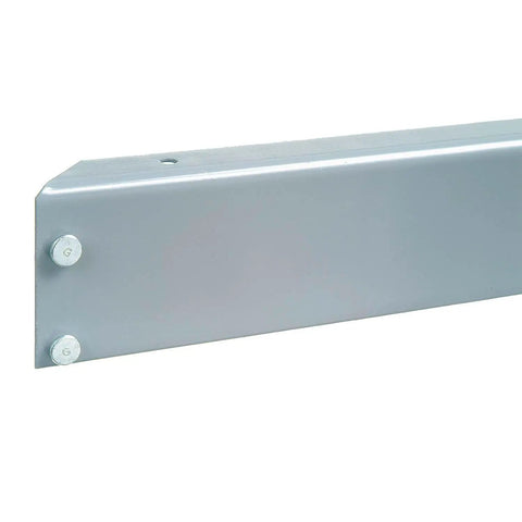 Rock Solid Heavy Duty Boltless Shelving Unit 48 X 18 X 60 Inches Steel commercial rack grey metal beam with end bolts.