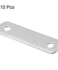 10 Pack Repair Plate Set 30mm by 8mm Flat Corner Brace Bracket Connector in silver tone for quick fixes and mending