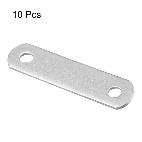 10 Pack Repair Plate Set 30mm by 8mm Flat Corner Brace Bracket Connector in silver tone for quick fixes and mending