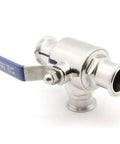 Heavy Duty 304 Stainless Steel Three Way Ball Valve With T Port And L Port Configurations for Plumbing and Hydraulic Projects, side view.
