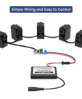 Five Pack High Torque RC Servo With Controller And Debug Board for DIY Robots with visible wiring and Li-poly battery.