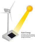 Sun Powered Mini Desktop Wind Turbine For Home Office And Classroom Decor, ABS Plastic Solar Windmill Model absorbing solar energy