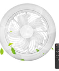 Cool White 17 Inch LED Ceiling Fan With Lights, 3 Color Temperatures, 10 Levels of Dimming, 3 Speed Wind, Remote Control