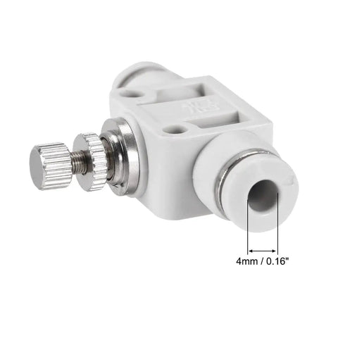 Dead On Accurate Air Flow Control Valve With In Line Speed Controller Union Straight Pneumatic Connector For 4mm Tubing Two Piece Pack Solid Build For Zero Fuss Installation And Smooth Performance