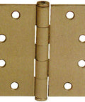 Emtek Solid Brass Square Corner Mortise Hinge Pair 4.5 By 4.5 Inches Plain Bearing French Antique Finish