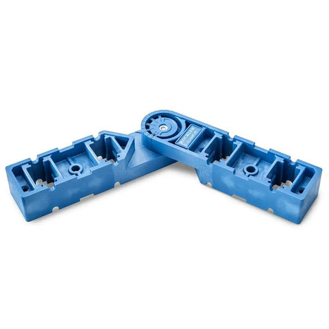 Versatile Adjustable Assembly Square Clamp For Woodworking From 45 To 315 Degrees, blue plastic angled clamp visible