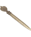 Five Piece Retro Envelope Opener Set Zinc Alloy Letter Openers For Quick Mail Opening Sword Shaped Design, detailed handle view