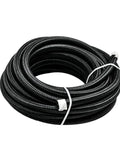 Three Quarter Inch AN12 Nylon And Stainless Steel Fuel Line Hose With CPE Braiding For Diesel And Gas, coiled view