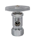 Multi-Turn Angle Stop Valve With Nut And Sleeve Chrome Plated 3/8 Inch OD To 5/8 Inch OD DIY Friendly Shutoff