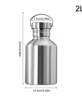 2L Stainless Steel Travel Cup With Handle Wide Mouth Water Bottle For Hiking Fishing And Outdoor Sports Built To Last Durable Rust Resistant Hydration Gear For Large Capacity All Day On The Go Adventures