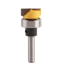 Premium Carbide Router Bit Template For Woodworking Pros With 1/4 Inch Shank, coated body and sharp cutting edge.